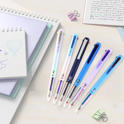 6 PCS Multicolor Pen, 4-in-1 18 Colors