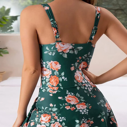 Ladies tummy control one-piece swimsuit