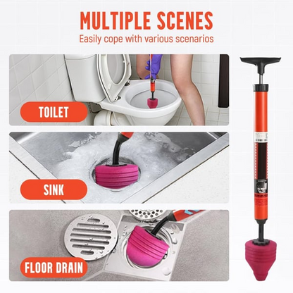 Ovenly™ High-Pressure Toilet Plunger Clean blockages instantly – no chemicals, no hassle.