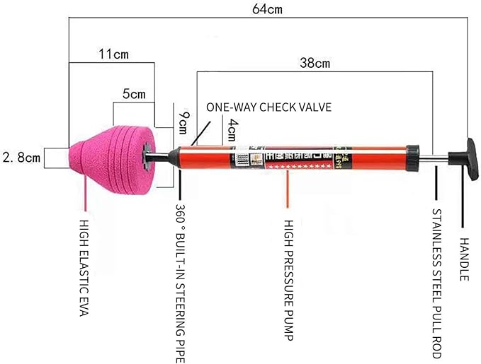 Ovenly™ High-Pressure Toilet Plunger Clean blockages instantly – no chemicals, no hassle.